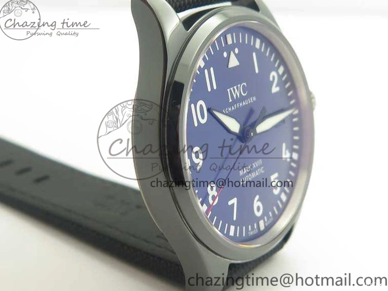 MIROTIME 0125 HighQuality Mark XVIII LAUREUS IW324703 Black Ceramic MKF Best Edition On Black Nylon Strap A 7218